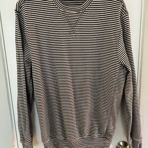 J. Crew Navy and Cream Striped Top